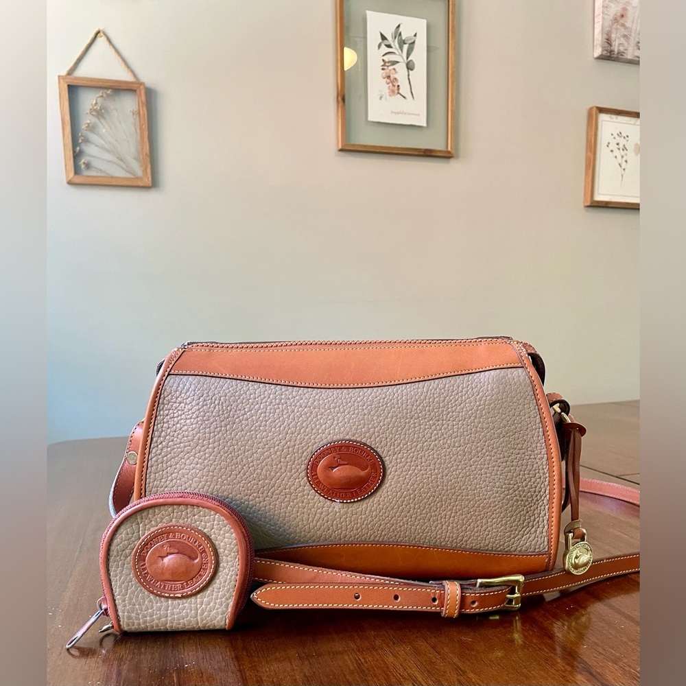 Vintage Dooney & Bourke USA All Weather Leather Crossbody and Coin Purse